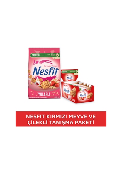 Nestle Nesfıt Kırmızı Meyveli Tam Tahıl Ve Pirinç Gevreği 400g & Çilekli Tam Tahıllı Bar 16x23,5g