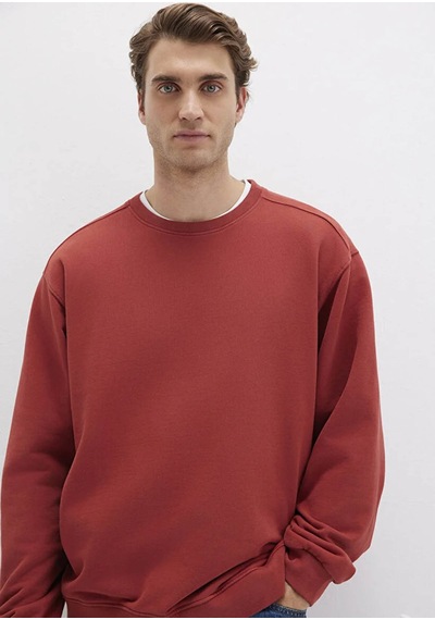 Mavi Koyu Kırmızı Erkek Sweatshirt M0s10482-70457 Koyu Kırmızı