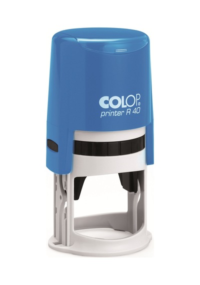 Colop R40 Yuvarlak Mavi Kasa Siyah Keçe - 40 MM