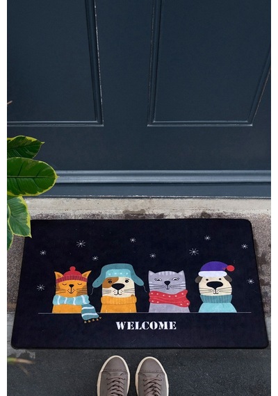Cute Dekoratif Iç Ve Dış Kapıönü Paspasları Pvc Taban