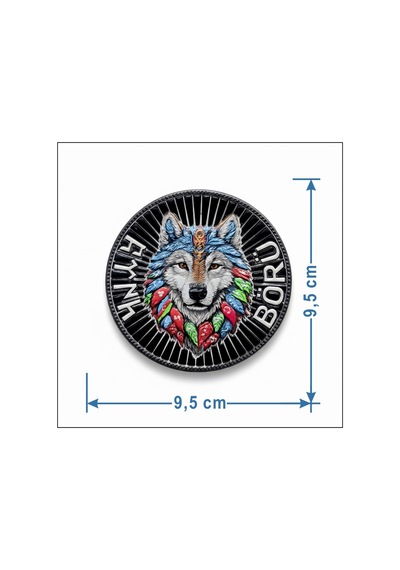 Kurt Türk Börü Peç - Eski Türk Devletleri - 3 Boyut - 3d Arma - Tpu Patch Karışık/çok Renkli