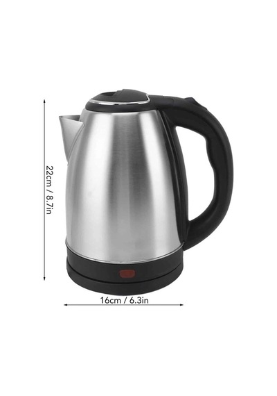 Mey İthalat Elektrikli Paslanmaz Çelik Su Isıtcı Çelik Kettle 1.8 Lt. Uzun Ömürlü