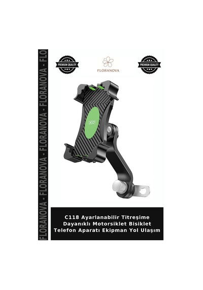 C118 Ayarlanabilir Titreşime Dayanıklı Motorsiklet Bisiklet Telefon Aparatı Ekipman Yol Ulaşım