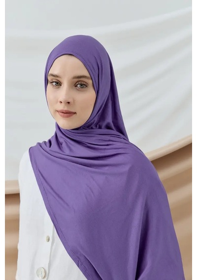 Modakaşmir Mor Renk Penye Şal A.mor