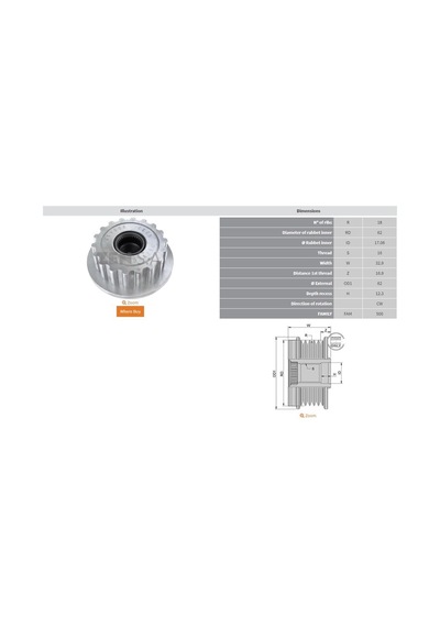 Zen 5533 Vw T5 2.5 Tdı-touareg 2.5 Tdı-transporter V 2.5 Tdı 18 Kanal 535011810-ksk-11810 -