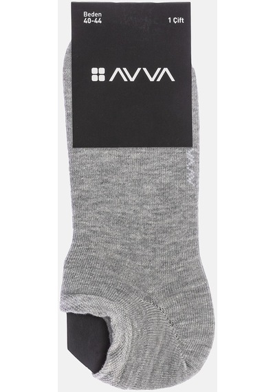 Avva Erkek Gri Patik Çorap B008553 Gri