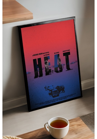 Heat Siyah Ahşap Çerçeveli Poster, Dekoratif Film Duvar Tablosu