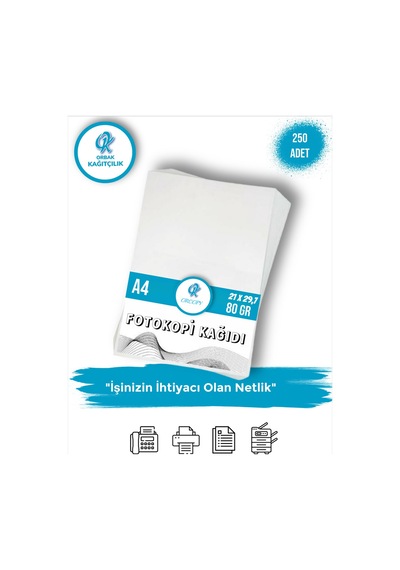 Fotokopi Kağıdı A4 80gr 250 Adet