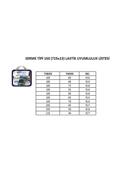 Kar Zinciri Serme Tipi 150 Numara 725x13