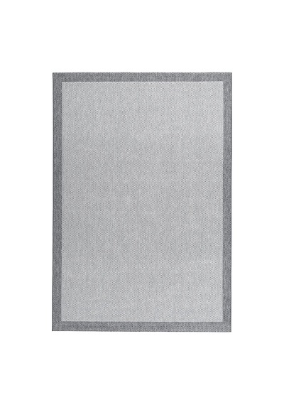 Gri Kenarlı Modern Tasarım Makine Halısı 1148 Krem-gri