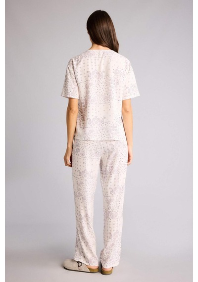Defacto Desenli Pijama Takımı G4619AX26SM