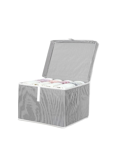 3'lü Set Kapaklı Çok Amaçlı Hurç Saklama Kutusu Organizer Mini 40 X 30 X 26 Cm Gri Gri