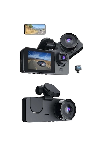 3 Kameralı 2 İnç 1080p Araç İçi Kamera Sürüş Kamerası Carplay 41148434
