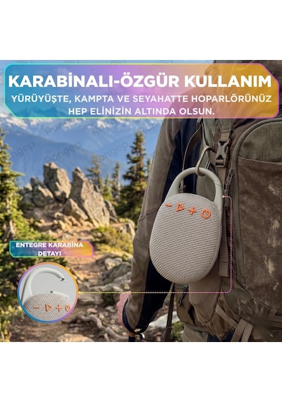 Travel-sound Taşınabilir Bluetooth Hoparlör V5.3 Önü Kumaş Kaplı Tft/aux/usb Destekli Rgb Işıklı Ipx6 Su Sı 11949714