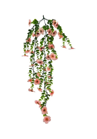 Yapay Çiçek Pembe Sarkan Mineli Okaliptus Şimşir Yapay Sarmaşık 5dal 60cm Pembe