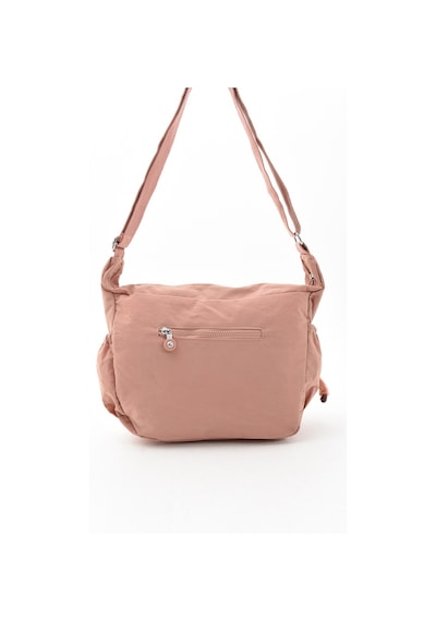 Sanmorris Unisex Su Geçirmez Buruşuk Kumaş Büyük Çapraz Çanta 3045 Pembe