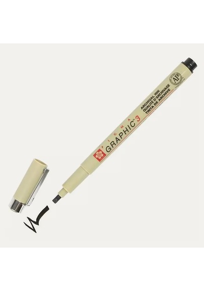 Sakura Pıgma Çizim Kalemi Graphıc 2 Düz Kesik 0.30 Mm Siyah Xsdk02