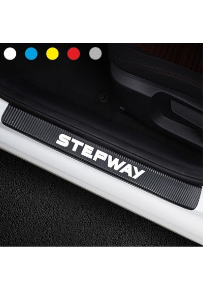 Dacia Stepway Için Karbon Kapı Eşiği Sticker ( 4 Adet )