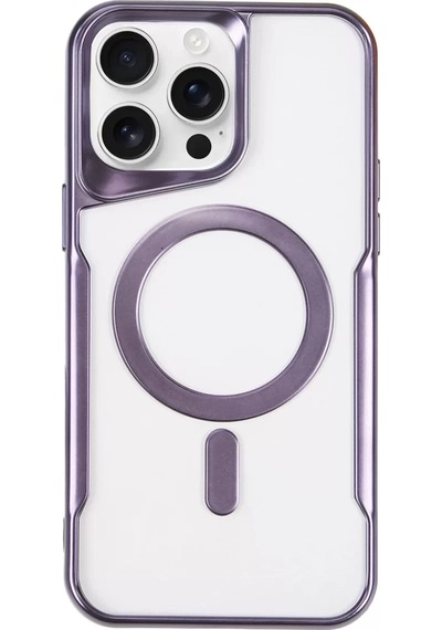 Newface Apple İphone 16 Pro Kılıf Boyi Magsafe Silikon Kapak - Derin Mor