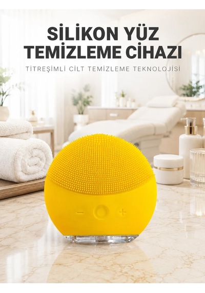 Ers Elektrikli Silikon Yüz Temizleme Fırçası Şarjlı Ayarlanabilir Titreşimli Cilt Bakımı