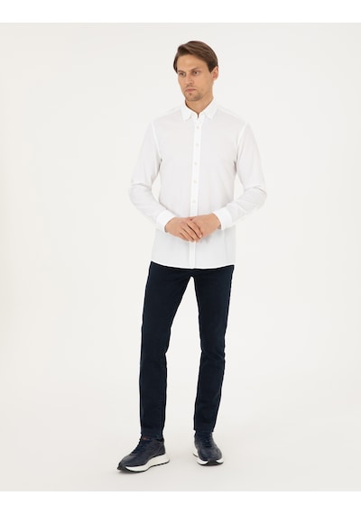 Pierre Cardin Erkek Beyaz Gömlek Desenli 50293255-vr013 Beyaz