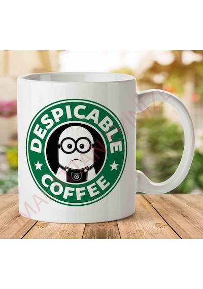 1-865 Despicable Coffee Minions Starbucks İki Tarafı Baskılı Kupa Bardak.jpg
