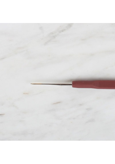 Abarta Yabalı Altın Uçlu Elastik Saplı Dantel Tığ No:22 & 0.50mm-bordo No 22 - 0,5 Mm