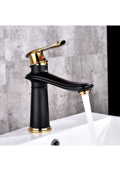 Banyo Lavabo Bataryası Altın - Siyah