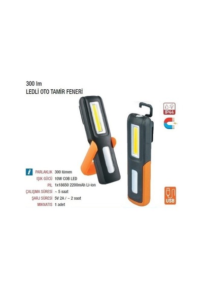 Ntlights Ledli Oto Tamir Feneri Ntle7028 Siyah - Turuncu