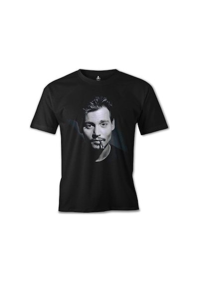 Johnny Depp Siyah Erkek Tshirt