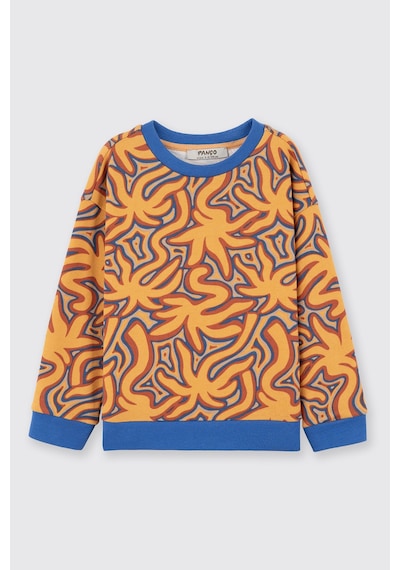 Panço Erkek Bebek Baskılı Bisiklet Somon Sweatshirt Pembe 2521BB08034