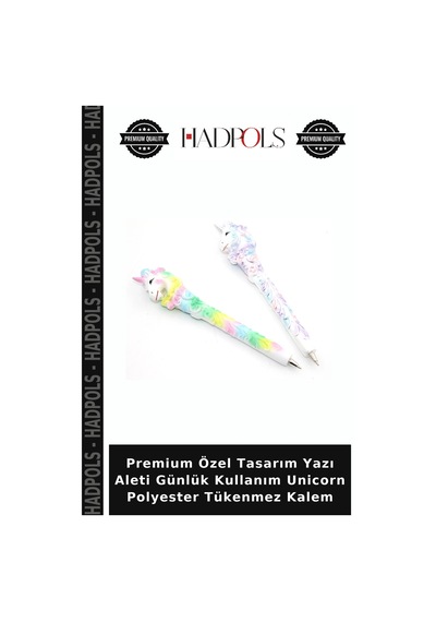 Premium Özel Tasarım Yazı Aleti Günlük Kullanım Unicorn Polyester Tükenmez Kalem Çok Renkli