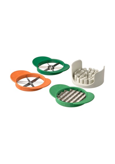 Ikea Uppfylld Meyve Ve Sebze Dilimleyici 12,5 X 7,4 Cm Yeşil Turuncu Açık Bej Çok Renkli