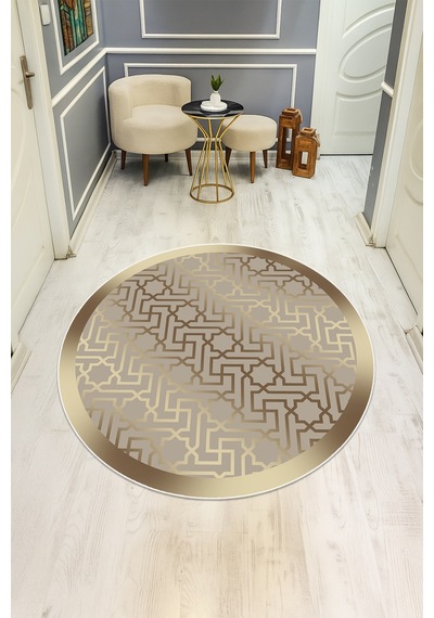 Dijital Baskı Modern Kaymaz Taban Halı H0332 Renkli