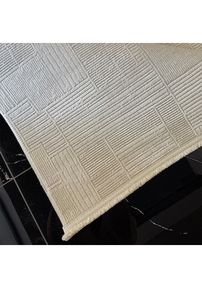 Hoom Rugs İpek 1134 Krem Yün Tuşeli Akrilik Pamuk Taban Halı Krem