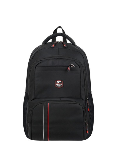 Seventeen Unisex Suya Dayanıklı Çok Bölmeli Laptop, Okul Ve Günlük Kullanım Sırt Çantası 4904 Siyah-kırmızı