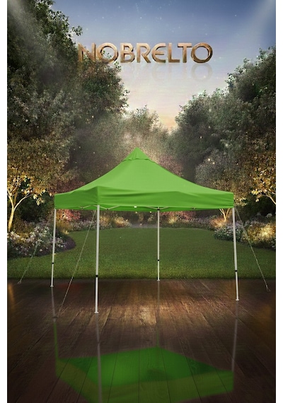 Nobrelto 3x3 Metre Ekstra Güçlendirilmiş Profil Çardak - 1.2mm Et Yeşil