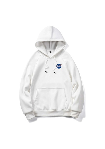 Altamira Unisex Nasa Baskılı Oversize Kapşonlu Sweatshirt 001