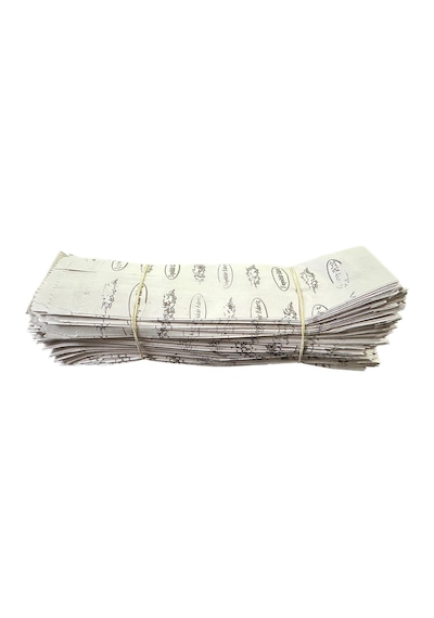 Baskılı Mat Beyaz Baget Dürüm Kese Kağıdı - 8 X 28 Cm. - 0.5 Kg. - Ortalama 120 Ad - Paket