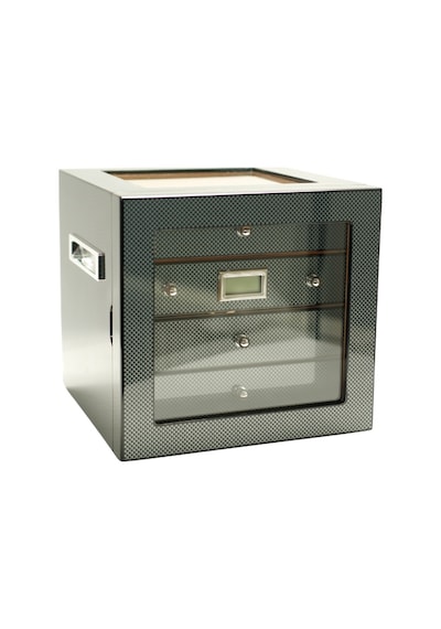 Premiumquality Recoleta Karbon Desenli Sedir Humidor Puro Kutusu - Tr9642