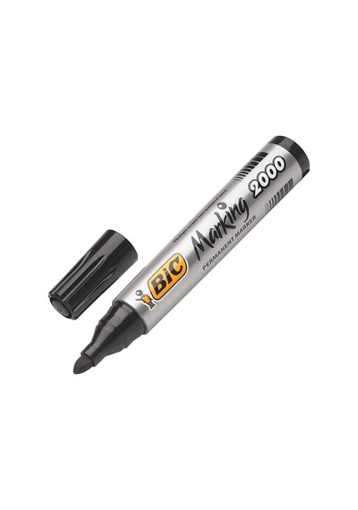 Bic 2000 Siyah Permanent Kalem Yuvarlak Uç 820915 Siyah