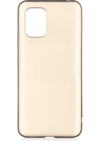 Noktaks - Mi 10 Lite Uyumlu - Kılıf Mat Soft Esnek Premier Silikon Kapak - T13652 - Gold Gold