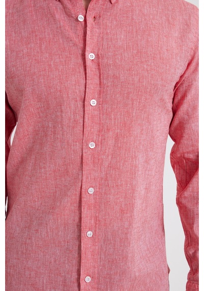 Tudors Erkek Slim Fit Dar Kesim Uzun Kollu Keten Premium Seri Düğmeli Yaka Spor Nar Rengi Gömlek-42641 Nar Tudors Erkek Slim Fit Dar Kesim Uzun Kollu Keten Premium Seri Düğmeli Yaka Spor Nar Rengi Gömlek-42641 Nar