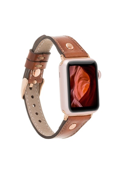 Apple Uyumlu  Watch Deri Kordon 38-40-41mm Slim Rt Rst2ef