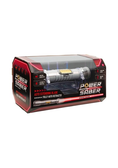 Uzayıp Kısalan Sesli Işıklı Power Saber Işın Kılıcı Kırmızı - 90 Cm