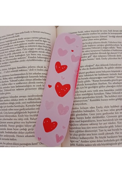 Kitap Ayracı - Sevimli Kalpler Model3