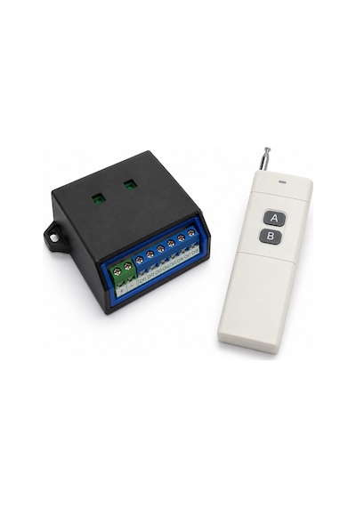Sanec 12v 2 Kanal Omron 16 Amperkutulu + 1 Adet 433 Mhz Uzun Menzil Kumanda 3000 Metre