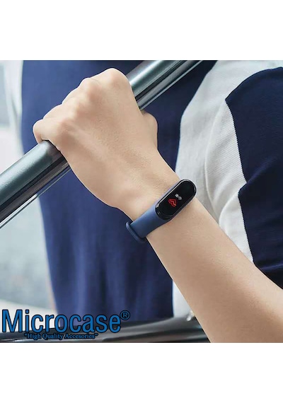Xiaomi Mi Band 5-6-7 için Kılıflı Silikon Kordon Kayış - KY48
