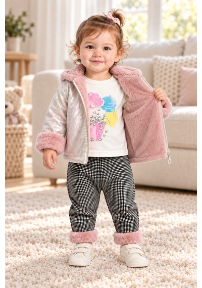 Ahengim Kız Bebek 3 Parça Takım Peluş Detaylı Kapüşonlu Parlak Mont Baskılı Üst Desenli Pantolon Ak1019 Gül Kurusu Ahengim Kız Bebek 3 Parça Takım Peluş Detaylı Kapüşonlu Parlak Mont Baskılı Üst Desenli Pantolon Ak1019 Gül Kurusu