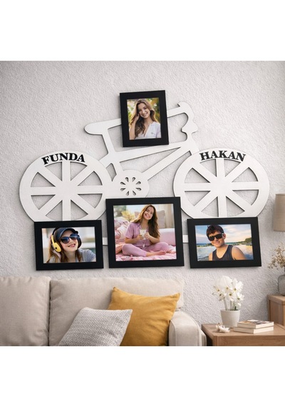 Bisiklet Resim Çerçevesi Kişiye Özel No 60 Cm 135
